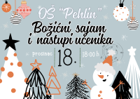 Pozivnica – Božićni sajam i nastupi učenika